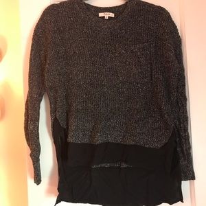 Grey hi-lo sweater